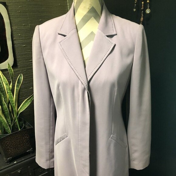 Vintage Vien Ladies Long Lavender Coat Size Large Ladies Jackets PREOWNED - Picture 1 of 5